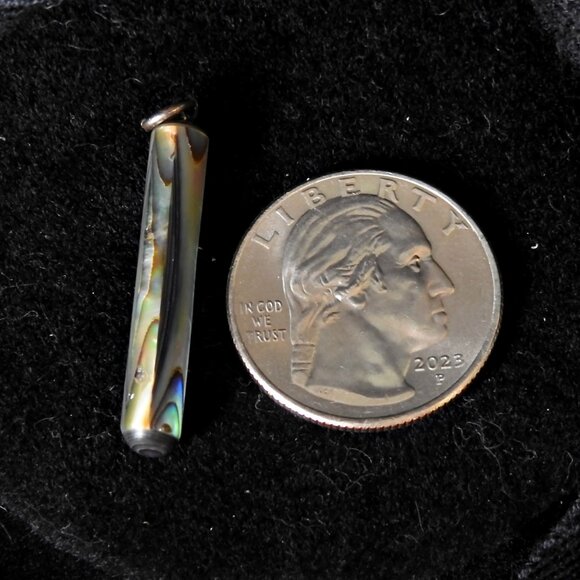 Dainty Colorful Abalone Gemstone Pendant - Small - Picture 9 of 9